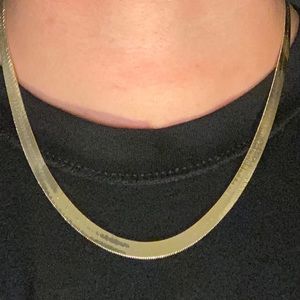 Gold Chain Herringbone Chain 20in 6mm